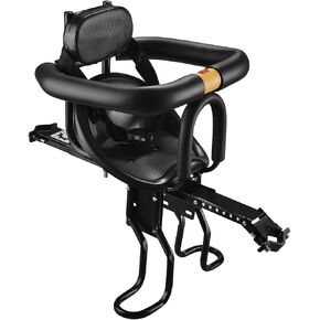 LIXADA Bike Baby Seat Kids Child Safety Carrier Front Seat Saddle Cushion with Back Rest Foot Pedals