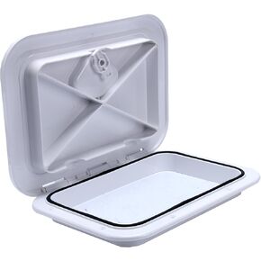 Amarine Made Marine Access Hatch Boat Hatch Lid Deck Access Hatch & Lid 10-5/8" X 14-3/4" 270mmx375mm White