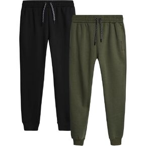 Spyder Men's Jogger Pants - 2 Pack Athletic Performance Men's Joggers with Pockets - Basic Active Sweatpants for Men (S-XXL)