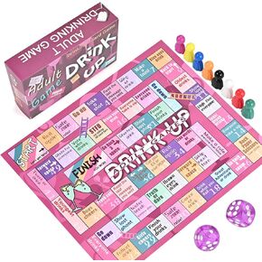 GOLDGE Leather Mat Drinking Board Game with Interactive Girls Night & Bachelorette Party Games for Adults. Play with 2-8 Players, Age 21+. Cheers to Fun Drinking Games!