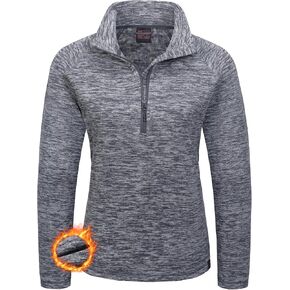 Little Donkey Andy Womens 1/4 Zip Fleece Sweatshirts Long Sleeve Running Pullover Athletic Shirts