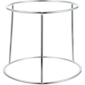 ULTECHNOVO 3 Pcs Silver Metal Pizza Table Stands - Round Pizza Tray Riser Rack - Tabletop Display Racks for Food Platter Tray- Metal Display Stands for Home, Restaurant and Party（16×18cm）