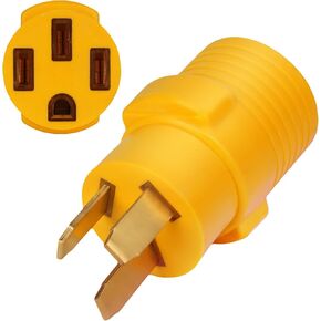 NEMA 10-50P to 14-50R Adapter 240V 50Amp 3 Prong Plug to 4 Prong EV Charger Adapter for EV Generator Dryer Stove Welder and Tesla Level 2 Charging