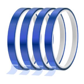 4 Rolls 10mm x16m(52FT) Blue Heat Tape High Temperature Heat Resistant Tape Heat Transfer Tape for Heat Sublimation Press Vinyl,No Residue