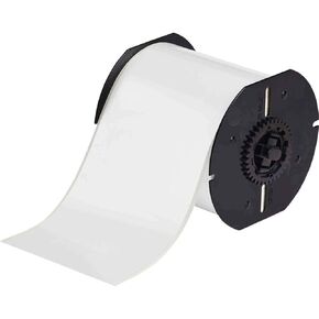 Brady B30C-4000-569-WT 100' Length x 4" Width, B-569 Hi-Performance Polyester, White BBP31 Low-Halide Tape