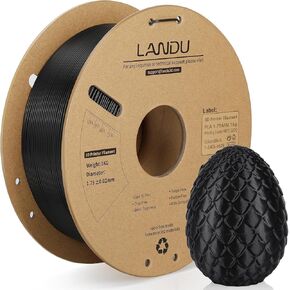 LANDU Silk Dual Color PLA Filament 1.75mm 1KG, 3D Printer Filament Dimensional Accuracy +/- 0.02mm, Coextrusion Filament PLA Shiny Filament Fits for Most FDM 3D Printers,1KG Spool (2.2lbs) Red Black