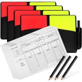 Toyvian Professional Referee Red and Yellow Card Set, Official Soccer Referee Kit for Sports Training, 4 Sets