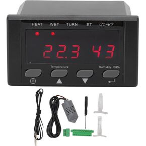Digital Temperature Controller, 220V/110V Automatic Egg Incubator Thermostat Incubator Temp Humidity Controller