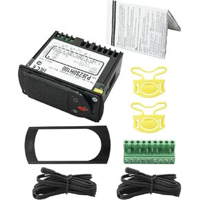 PJEZS0H100 Digital Temperature Controller,Digital Thermostat with Temperature Sensor Probe 115V Compatible with All Refrigerator Types Temperature Controller and Carel (with Mounting Hardware)