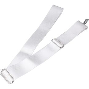 Tennis Net Center Strap Replacement, 7.2ft Long Tennis Court Net Center Strap White Nylon Stainless Steel Stadium Net Center Strap