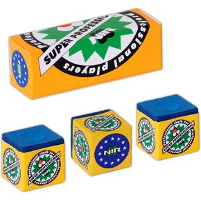3 pcs of Longoni NIR Super Professional Pool cue Billiard Chalk - Blue