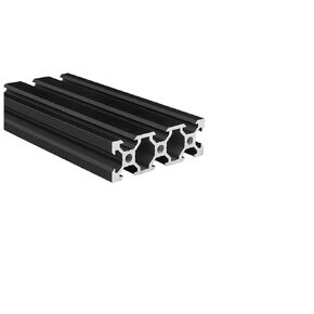 2060 Aluminum Extrusion V Slot 800mm Long Black 1 Pack, Extruded Aluminum Profile V-Slot 20 Series European Standard Anodized Linear Rail 20 x 60 31.5" 1Pcs