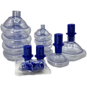 WNL Products 5000TMV-COMBO Adult/Child & Infant CPR Practi-MASK & Valve Combo Pack, 5 Adult/Child, 5 Infant Masks, and 5 CPR Training Valves