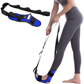 Stretch Strap with Loops for Foot and Calf - Ideal for Physical Therapy, Achilles Tendonitis Relief, and Plantar Fasciitis - Perfect for Yoga, Gymnastics, and Flexibility Training