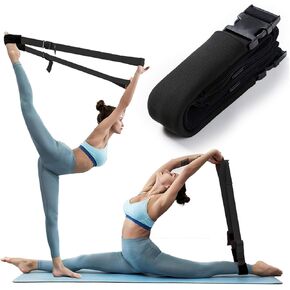 Fitness Stretch Strap - Adjustable Leg Stretch Band to Improve Body Flexibility, Premium Stretching Equipment for Exercise, Physical Therapy, Pilates Dance Gymnastics Cheerleading Training