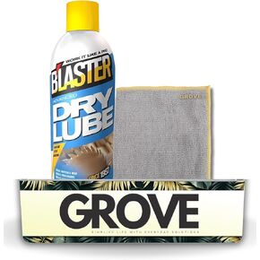 Blaster Dry Lubricant Spray 9.3 oz Bundle with Microfiber Cloth - Reduces Friction & Wear - Enhances Performance - Ideal for Locks, Hinges, and Tracks - Superior Spray Lubricant - (2 Items)