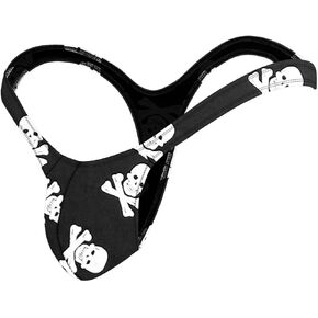 Men's Colorful G-String Thongs Colorful Printing Swimming T-Shaped Panties