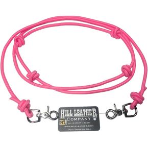 8' Poly Reins - Roping Reins - Pink - 3/4" Scissor Snap - Western Reins
