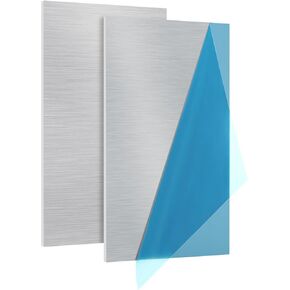 2 قطعة 7 × 14 × 1/4 (0.24 بوصة) لوحة ألومنيوم من صفائح الألومنيوم المعدنية 6061 لوحة معدنية من الألومنيوم مغطاة بطبقة واقية، مصقولة بدقة ومزيلة للأزيز in Kuwait