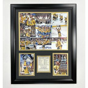 Vegas Golden Knights | 2022-2023 Stanley Cup Champions | Framed Photo Collage | 2 Sizes and Styles | (Mosaic, 18"x22")