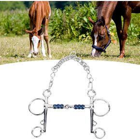 Topyond Snaffle Bit, 125mm Stainless Steel Snaffle Bits for Horses, D Ring Equestrian Snaffle Bit for Training Draft Horses and Racing Enthusiasts