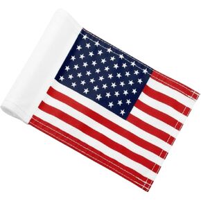 8x6 Inches Double Sided Golf Flag in 420D Nylon - Small Banner in American Pattern Printing with Tube Inserted - Mini Practice Putting Green Flags for Yard or Backyard - USA Flag for Indoor or Outdoor