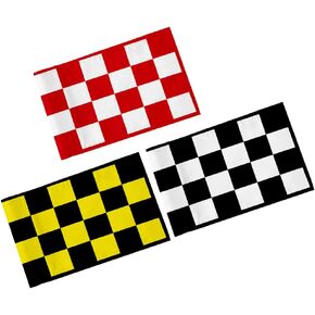 Double Side Checkered Golf Pin Flag Practic Putting Green Golf Flag For Backyard Garden Double-Sewn 600D Nylon Regulation Tube Flag Miniature Pin Flags 8''L x 6''H Mix Color-3 Pack