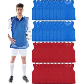 36 Pcs Adult Pinnies Scrimmage Vests Youth Pinnies Team Practice Jerseys for Sports Soccer Football Basketball Practice