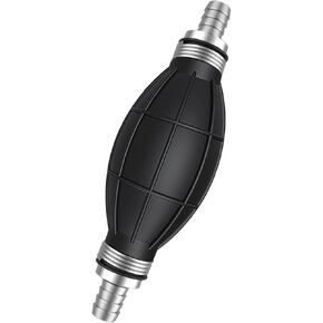 12mm Black Rubber Fuel Pump, 1/2" Primer Bulb Hand Fuel Pump, Transfer Vacuum Gasoline Petrol Diesel Fuel Line Hand Primer Bulb for Marine Boat& Car & Motorcycl