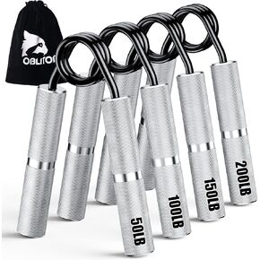 Grip Strength Trainer 4 Pack 50LB-200LB Hand Exerciser Gripper Forearm Finger Strengthener Non-Slip Suitable for Hand Rehabilitation Finger Strength Training, Muscle Building, Home Gym