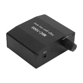 Mic Amplifier, DC 5V Microphone Amplifier High Gain Mic Audio Amp 1000 Times Amplification Accessory Kit, Electronic Component Converters 1000 Times Microphone Amplifier Microphone preamp 3.5mm
