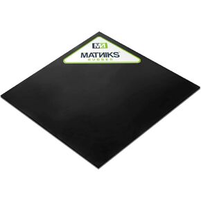 MATNIKS Neoprene Rubber Sheet, Heavy Duty, High Grade 60A, Black, 12x12-Inch by 1/4-inch Thick (+/- 5%) for Plumbing, Gaskets DIY Material, Supports, Leveling, Sealing, Protection, Abrasion, Flooring