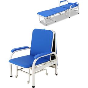 Hospital Care Chair,Outpatient Medical Nursing Chair,Hospital Accompanying Chair Bed,Dual-Purpose Multifunctional Medical Portable Folding Chair, Portable Folding Chair Bed,Blue