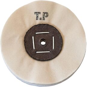 BUZZUFY Merard polishing Wheel N° TP, Natural Coloured Cotton Ø 100 mm, 40 Folds Polish Tool