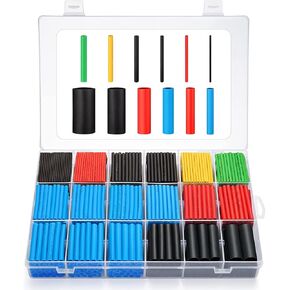 1120PCS Heat Shrink Tubing 2:1, Eventronic Electrical Wire Cable Wrap Assortment Electric Insulation Heat Shrink Tube Kit with Box(6 colors/12 Sizes)