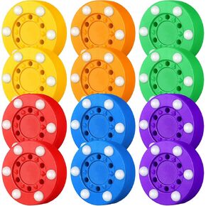 12 Pcs Roller Hockey Pucks Street Roller Hockey Pucks Ice Hockey Pucks Outdoor Hockey Street Pucks