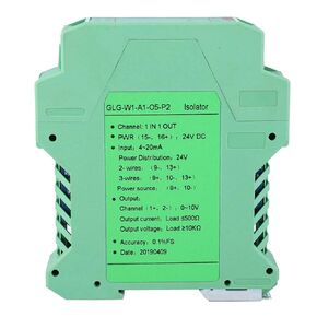 24V Current Isolator Transmitter 4-20mA 1 in and 1 Out 1 in 2 Out Low Power Consumption for (One Input and one Output 4-20mA to 0-10V)