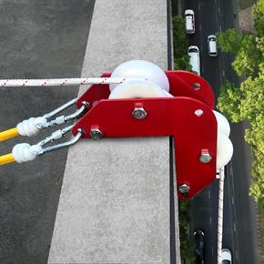 Heavy Duty Pulley System for Lifting - 16ft Rope, Double Hooks -Lifting Pulleys; Pulley System for Lifting; Lift Tools Perfect for Construction Sites and Heavy Outdoor Use.Snatch Rigging Snatch