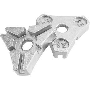 Wolfdride 2Pcs Bike Spoke Wrench Tool, Bike Spoke Adjustment Wrench Bicycle Rim Truing Tool 6-Slot Triangular Design for Adjusting and Repairing Bicycle Wheel Tension