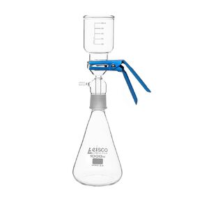 EISCO Filtration Assembly - 1000ml Flask, 300ml Funnel, 47mm Vacuum Base with Sintered Disk and 47mm Clamp