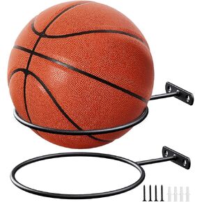 LALAOKS Basketball Holder Wall Mount for Basketball, Soccer Ball, Volleyball, Football, Rugby
