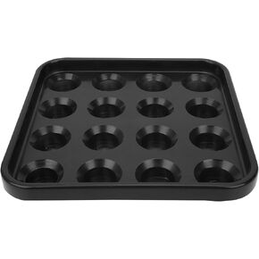 Billiard Ball Holder Tray, Vinyl Anti‑Drop Wear‑Resistant Pool Ball Tray, for Pool Halls Snooker(Black)