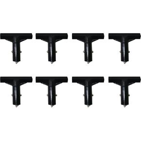 Trampoline Pole Covers T-Tube Connector Trampoline Black Plastic T-Connector Trampoline Pole Caps Fit for Connection Combination of Trampoline Top Pole Between Net, 8 Pack