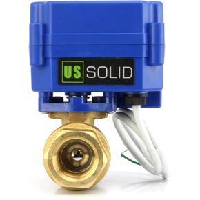U.S. Solid Motorized Ball Valve- Stainless Steel Ball Valve with Full Port, 9-24V DC and 2 Wire Reverse Polarity (1 inch)