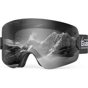 Greatever Ski Goggles, OTG Frameless Snow Snowboard Goggles Cylindrical, Anti Fog UV402 Protection For Men Women Youth Kids