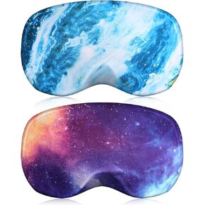 FINPAC 2 Pieces Ski Goggle Cover Sleeve, Microfiber Protective Lens Scratch Dust Protection Storage for Travel Apres