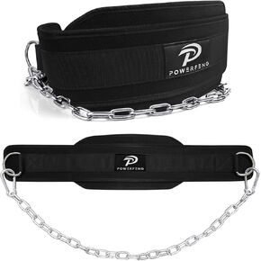 Dip Belt for Weight Lifting: Dip Belt with Heavy Duty Steel Chain for Weighted Dips, Pull Ups, Squats - Weighted Dip Belt for Strength Training Gym Home
