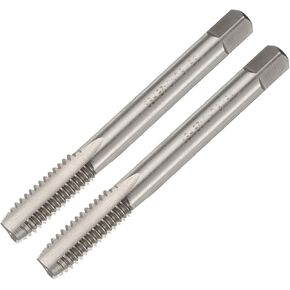 uxcell 2pcs 3/8-16 UNC B2 Spiral Point Thread Tap, Screw Tap Threading Tapping Tool, High Speed Steel Machine Taps Tapping Bit