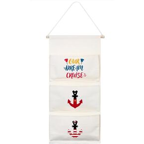 DCL Fish Extender Door Hanger, Cabin Door Hanging Pockets for Fish Exchange Extender Gifts on DCL Cruise Line in 2025 & 2026 (white)