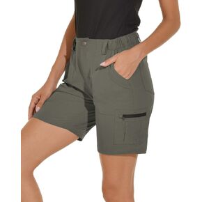 VAYAGER Women's Hiking Cargo Shorts Quick Dry Lightweight Stretch Shorts Golf Fishing Outdoor Casual Shorts